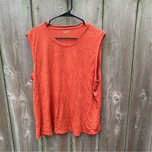 Women's Quince‎ Terracotta Burnt Orange Muscle Tank XL